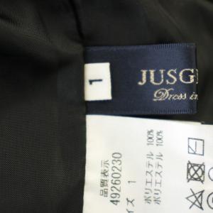 JUSGLITTY ノースリーブ ワンピース 49260230 シャツワンピース ロング 1 ベージュ 黒 ブラック /G