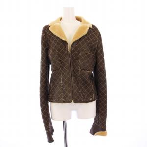  P23916V01629 04A ムートンジャケット キルティング ココマーク 38 ブラウン