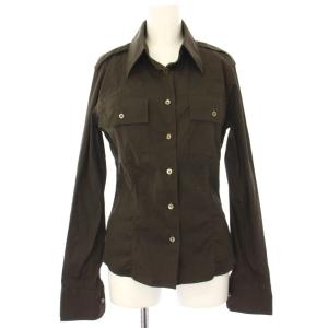 シャツ 長袖 ポケット 38 ブラウン 203-1917-4906 /TK MU