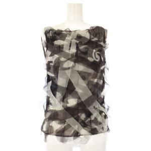 カットソー ノースリーブ シアー 40 ブラウン 833-26/11/73 /TK MU