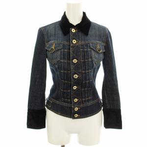 Gジャン デニムジャケット ベロア切替 ジージャン 38 インディゴ /G MU