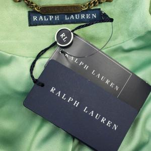 RALPH LAUREN スエード テーラードジャケット 山羊革 6 黄緑 ミントグリーン /G BM