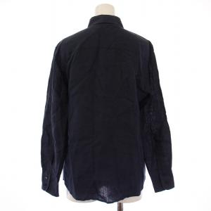 Max Mara シャツ ブラウス 長袖 リネン イタリア製 38 紺 /BM BM