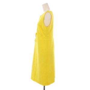 RED VALENTINO REDVALENTINO ワンピース ひざ丈 ノースリーブ スキッパーネック ウール 40 黄 /BM BM