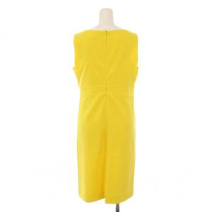 RED VALENTINO REDVALENTINO ワンピース ひざ丈 ノースリーブ スキッパーネック ウール 40 黄 /BM BM