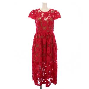 ワンピース ロング 半袖 総レース UK10 ピンク /BM BM