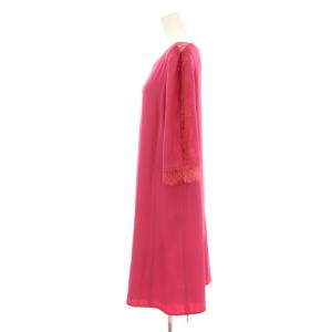 Blumarine ワンピース ミモレ ロング 七分袖 レース IT42 ピンク 170203630 /KU BM