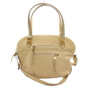 ANGIE アンジー ハンドバッグ ショルダーバッグ 2WAY レザー ベージュ /YM OH SD
