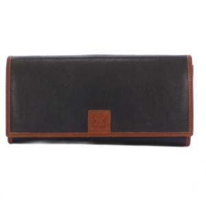 長財布 二つ折り レザー 黒 茶 /BM MU OH