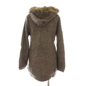 axes femme ジャケット パーカー フェイクファー レース ジップアップ M ブラウン グレー TS63X34A /YM