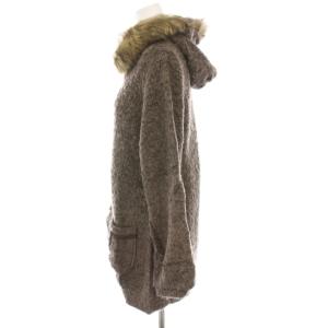 axes femme ジャケット パーカー フェイクファー レース ジップアップ M ブラウン グレー TS63X34A /YM