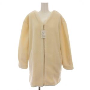 ロングボアブルゾン ジャケット ノーカラー アウター M 生成り アイボリー FN413X15 /YM
