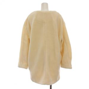 axes femme ロングボアブルゾン ジャケット ノーカラー アウター M 生成り アイボリー FN413X15 /YM