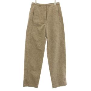 ウールパンツ ストレート ジップフライ カシミヤ混 38 ベージュ /KU MU