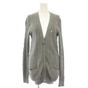 カーディガン ケーブル編み ニット 長袖 S グレー 0200011540 /TK MU