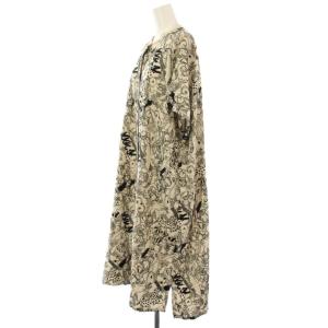 marble SUD ワンピース 半袖 ひざ丈 アニマル 刺繍 ベージュ 03BM065029 /TK MU