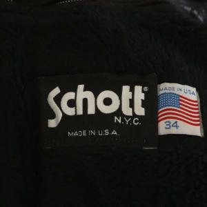 Schott ライダースジャケット 34 ブラック 241-2600