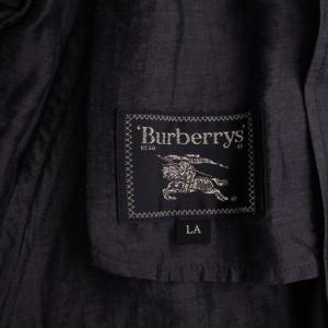 burberrys ヴィンテージ ブルゾン リネン ナイロン LA ネイビー
