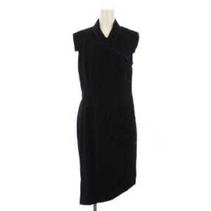 ワンピース ロング ノースリーブ ウール 40 黒 /BM BM
