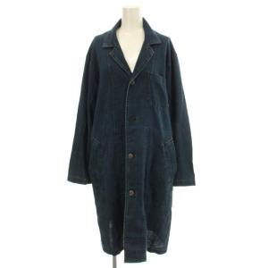 デニム チェスターコート PL51FA986 ロング コート M ネイビー 紺 /G BM