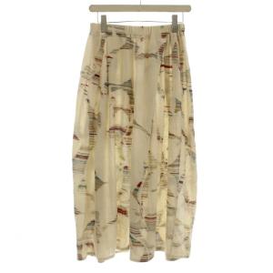 スカート J0591US111 ウール混 ロングスカート M アイボリー /G BM