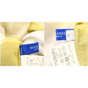 BLUE LABEL CRESTBRIDGE チェックシャツワンピース 55J12-769-61 ワンピース ロング 七分袖 36 黄色 ベージュ /G