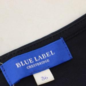 BLUE LABEL CRESTBRIDGE ノースリーブ ワンピース 55J02-801-29 ロング 36 ネイビー 紺 /G BM