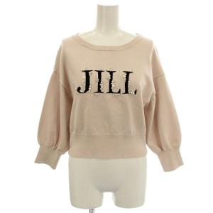 ロゴジャガードビジューニット 125-4170033 パール装飾 カットソー F ピンク /G BM