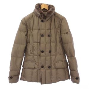SIRO-KM ダウンジャケット ラビットファー 44 ベージュ