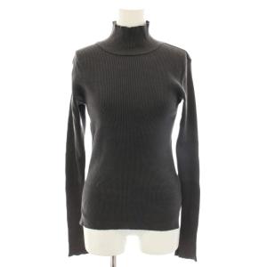 ロンハーマン Ron Herman ニット セーター カットソー ハイネック 長袖 リブ編み 0 チャコールグレー