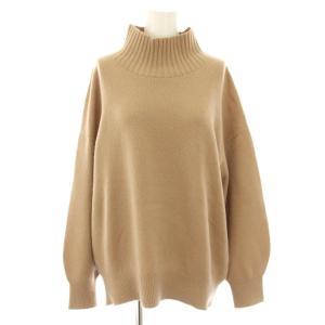 20AW ニットセーター ハイネック 長袖 ハイゲージ カシミヤ混 F 茶 ブラウン 20080200405230