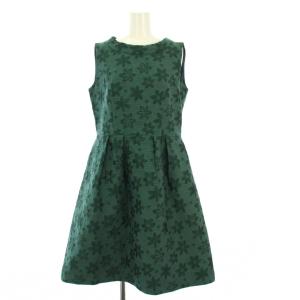 ノースリーブワンピース ひざ丈 花柄 42 緑 GJEDS-52260 /KH MU