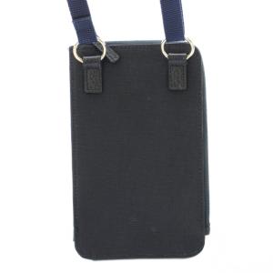 BLUE LABEL CRESTBRIDGE PVCスマホポシェット ショルダーバッグ チェック柄 紺 ネイビー /KU MU