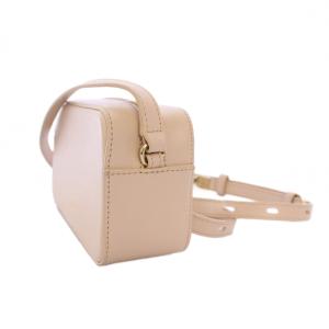 FURLA ブロック ミニ クロスボディバッグ ショルダーバッグ レザー ピンクベージュ /BM MU