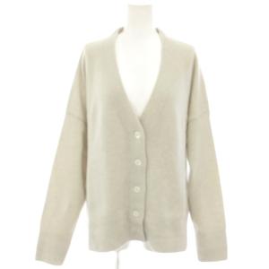 ブリアナ BREANNA 7ゲージ ニットカーディガン Vネック 長袖 カシミヤ混 S/M グレー /YT