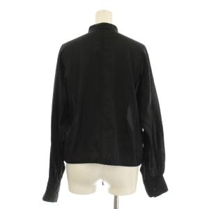 JOHN SMEDLEY シャツ 長袖 バンドカラー コットン 黒 ブラック A2741FB /KU MU