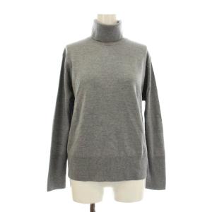 ニット セーター 長袖 タートルネック ウール S グレー /KU MU