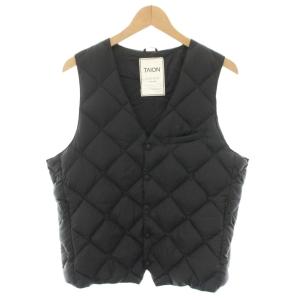 ダウンベスト 前開き アウター XL 黒 ブラック /YT MU