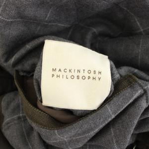 MACKINTOSH PHILOSOPHY MACKINTOSHPHILOSOPHY リバーシブルキルティングコート アウター 中綿 無地 チェック柄 40 茶 ブラウン グレー H1F25-830-07
