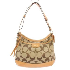 ショルダーバッグ シグネチャー ベージュ F19727 /TK BM