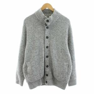 バルキーワッフル ニット ジャケット ブルゾン ウール LL グレー KRJLKW0402 /KU BM