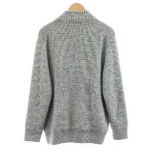 JOSEPH ABBOUD バルキーワッフル ニット ジャケット ブルゾン ウール LL グレー KRJLKW0402 /KU BM