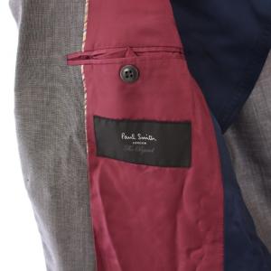 PAUL SMITH テーラードジャケット ブレザー アウター シングル 背抜き ウール M グレー /BB BM