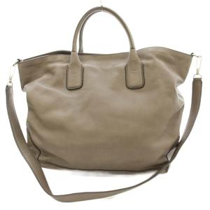 デュオ ショルダーバッグ 2WAY ハンドバッグ レザー グレージュ /G BM