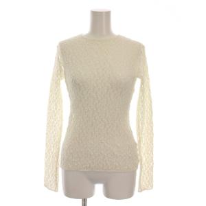 La nature linge レースTシャツ ロングスリーブ カットソー 刺繍 長袖 F 白 ホワイト
