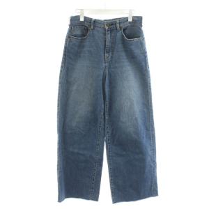 デニムパンツ ジーンズ ジーパン Gパン カットオフ 28 水色 ライトブルー /AN57 MU