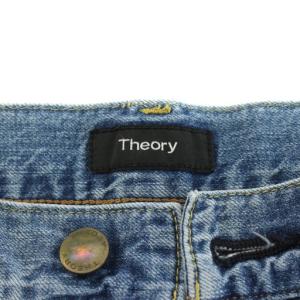 Theory デニムパンツ ジーンズ ジーパン Gパン カットオフ 28 水色 ライトブルー /AN57 MU
