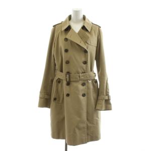 トレンチコート ロング丈 裏地チェック柄 コットン アウター 10 ベージュ 1255101-83 /AN62