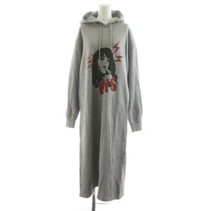 HELL' S COMIN' DOWN ワンピース マキシ ロング フード 長袖 F グレー 01233CO07