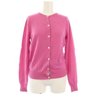 カーディガン カシミヤ100％ ニット 長袖 クルーネック L ピンク SSRLYA2074 /TK BM